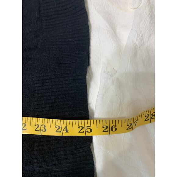 J Jill Womens Black Button Up Cardigan Size 2X Semi V Neck Layering Grandma - Picture 3 of 8